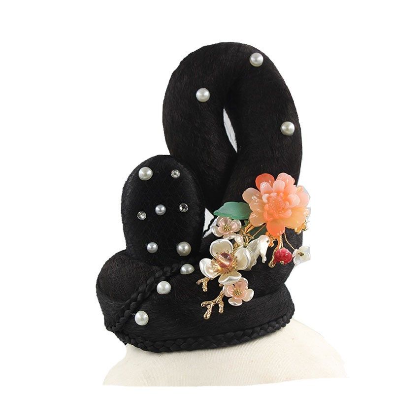 古典舞发饰中国风舞蹈表演头饰发夹古装演出发包女孩假发配饰发髻,淘宝优惠券,粉丝福利购,淘宝优惠卷