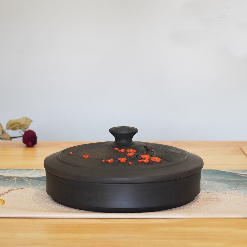 建水紫陶茶叶罐普洱茶饼盒全手工家用陶瓷空盒茶叶分层防潮收纳盒,淘宝优惠券,粉丝福利购,淘宝优惠卷