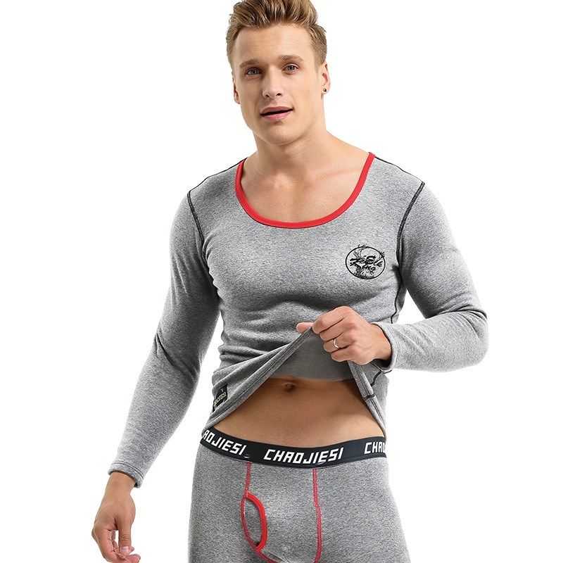 男士加绒加厚大V领防寒低领紧身棉毛衫青年秋衣秋裤保暖内衣套装,淘宝优惠券,粉丝福利购,淘宝优惠卷