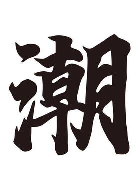 深蓝色字潮网红打卡背景墙拍照区店铺装饰品直播间摆件贴纸画布置