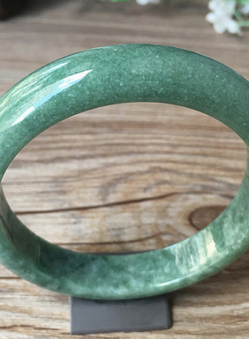 天然翡翠A货58mm阳绿油青绿翠