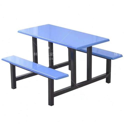 食堂餐桌椅不锈钢餐桌员工公司学校学生4人6人8人连体快餐桌组合 - 图1