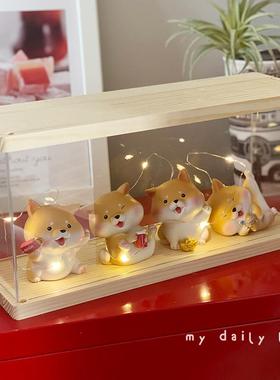 可爱柴犬车饰柯基小狗狗摆件桌面车载装饰品工位治愈情绪稳定神器