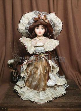 41厘米俄罗斯陶瓷洋娃娃家居美屋装饰摆件欧美出口收藏少女心礼物