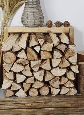 木柴摆件原木桩杉木柴摆设软装道具花艺装修用品园艺装饰柴火木块