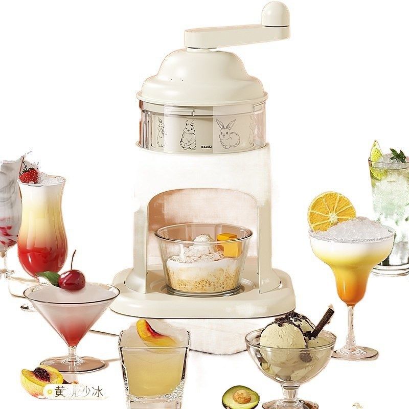 手摇刨冰机家用小型沙冰机不插电手动碎冰机绵绵冰摆摊雹冰机 - 图2