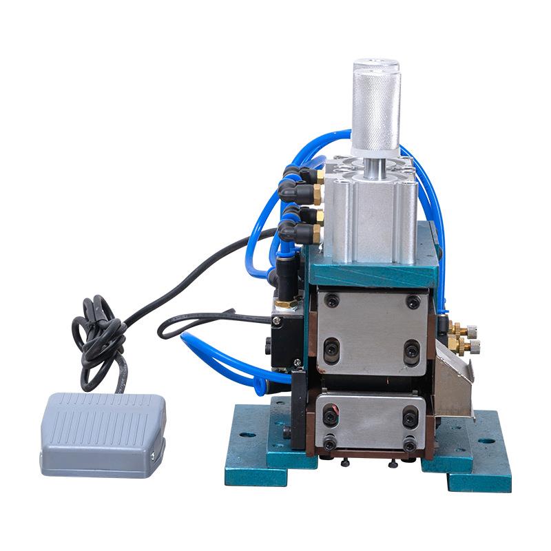 直立式热剥皮机数据线剥皮线机编织尼龙线脱皮机气动式芯线剥皮机 - 图3