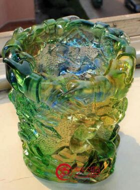 教师强琉璃笔筒合作共赢创意礼物老师办公实用摆件强手节联送礼品