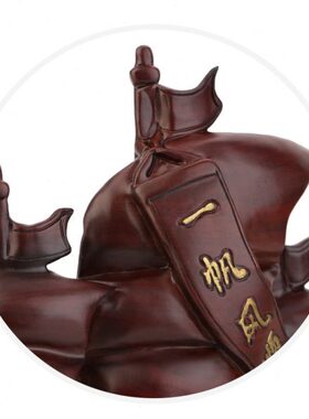 一帆风顺帆船红木工艺品摆设 新中式客厅玄关酒柜装饰品实木摆件