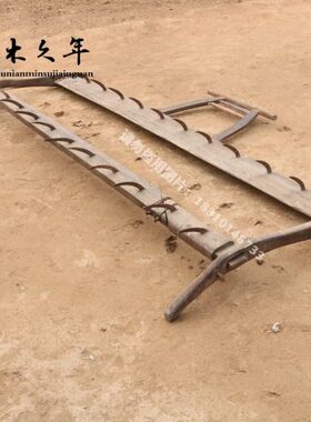 摆件地地饰农具耙耙地博物馆农耕木耙民俗馆老老农家耕院装耙木老