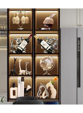 暴力熊红酒架酒柜摆件轻奢高档电视柜杯架餐边柜家居装饰品高级感