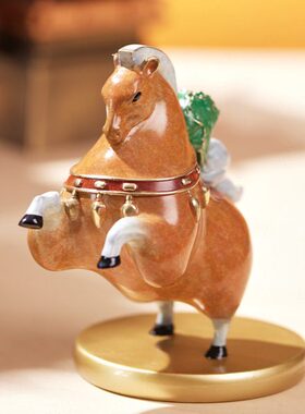 装饰品日开业铜马摆件面有财办公室桌 马节礼物上朱炳仁家居