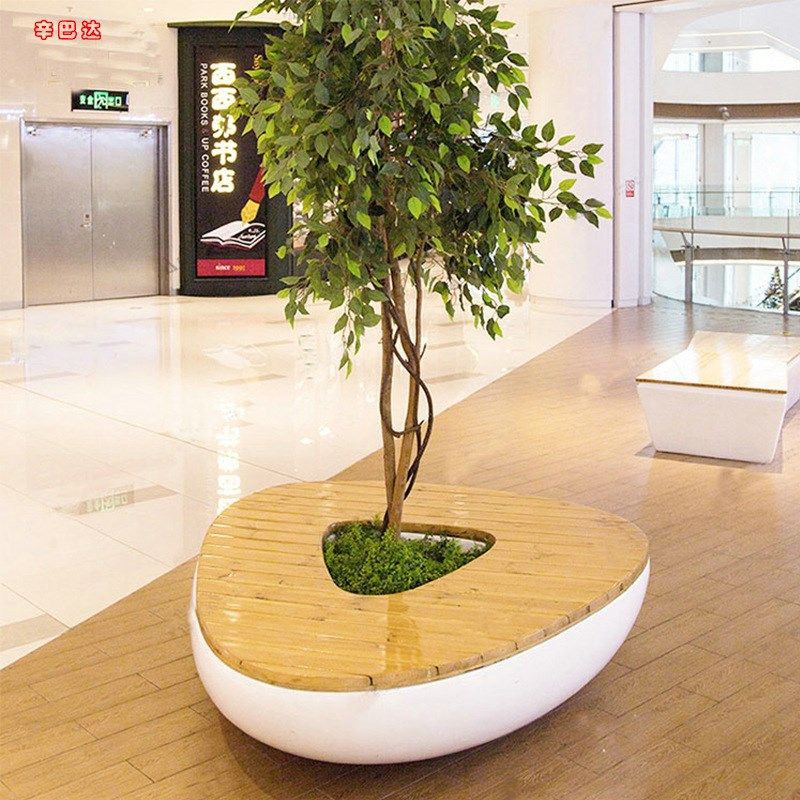 玻璃钢防腐木座椅创意长条凳户外广场公园异形坐凳商场美陈休闲椅,淘宝优惠券,粉丝福利购,淘宝优惠卷