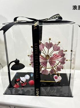 网红旋转摩天轮有钱花束全套材料生日送姐姐闺蜜老婆透明发光礼物