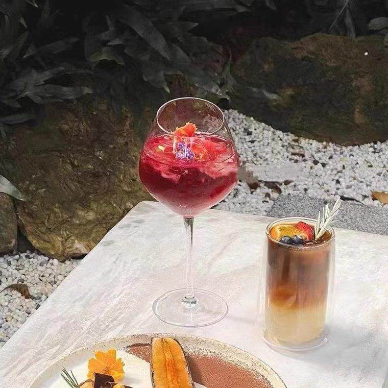ins网红餐厅斜口红酒杯 创意高脚杯苏打水气泡水杯高颜值鸡尾酒杯,淘宝优惠券,粉丝福利购,淘宝优惠卷