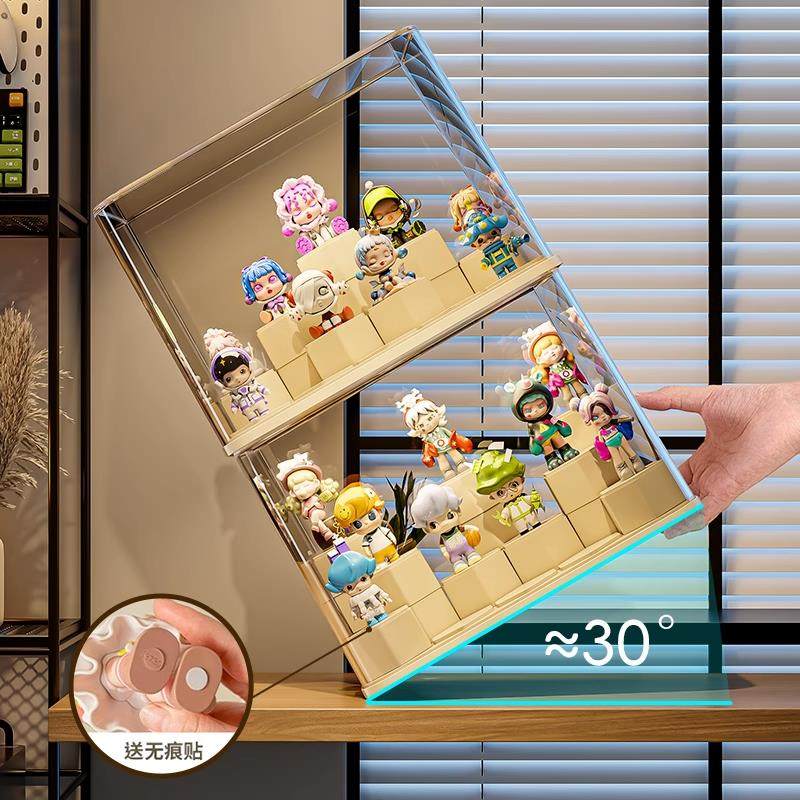 盲盒展示架收纳压克力透明模型积木展示柜防尘适用展示盒,淘宝优惠券,粉丝福利购,淘宝优惠卷