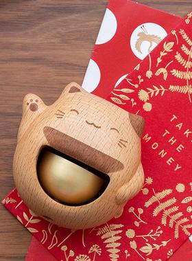 招财猫门铃铛开业乔迁礼物新居搬家暖房礼品入户门口摆件