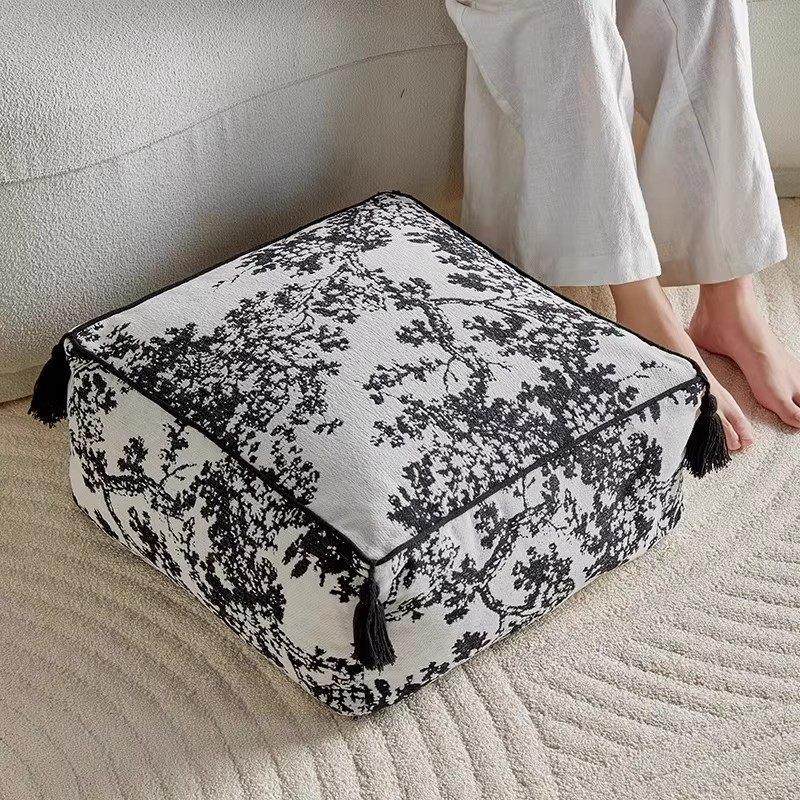 中古风复古客厅坐墩家用地上脚踏凳坐蒲团沙发布艺脚踏榻榻米坐垫,淘宝优惠券,粉丝福利购,淘宝优惠卷