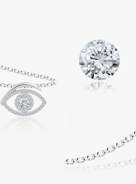 恶魔之眼水晶吊坠锁骨链女款