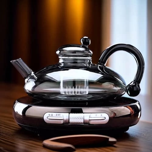 茗凤祥高端合金电陶炉家用保温超薄迷你围炉煮茶电茶炉自动煮茶器 - 图0