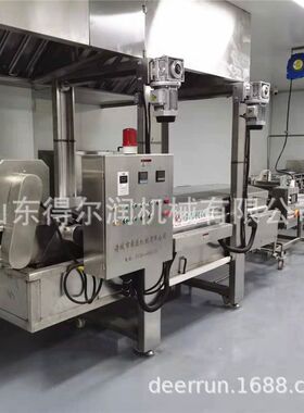 立式热狗棒油炸机 竹签芝士棒油炸流水线 卡扣设计 产量大易操作