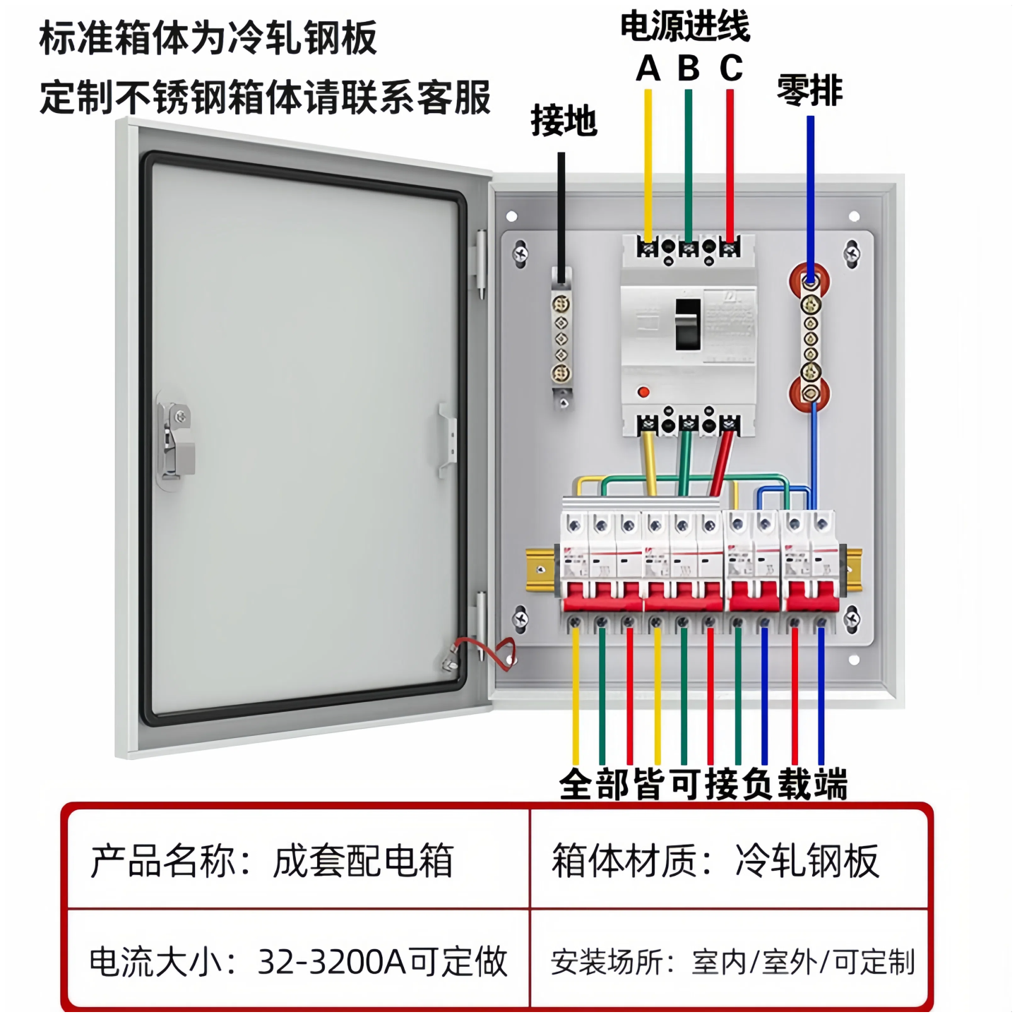 低压成套三相四线配电箱家用明暗装电表照明开关箱定制户外防雨箱,淘宝优惠券,粉丝福利购,淘宝优惠卷