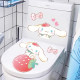 Internet celebrity creative cute bathroom waterproof toilet seat sticker