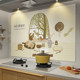 Kitchen oil-proof stickers high temperature resistant special stove wallpaper