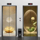 New Chinese Zen Lotus Elevator Door Sticker Premium