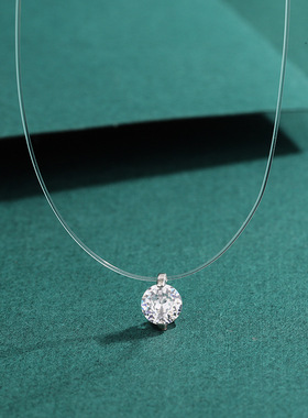 鱼头星星韩式气质简约轻奢感锁骨链S925纯银项链送女友表白礼物