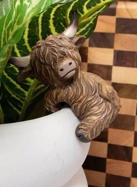 跨境新款Highland Cow Decoration地牛仪表盘装饰挂饰墙壁装饰
