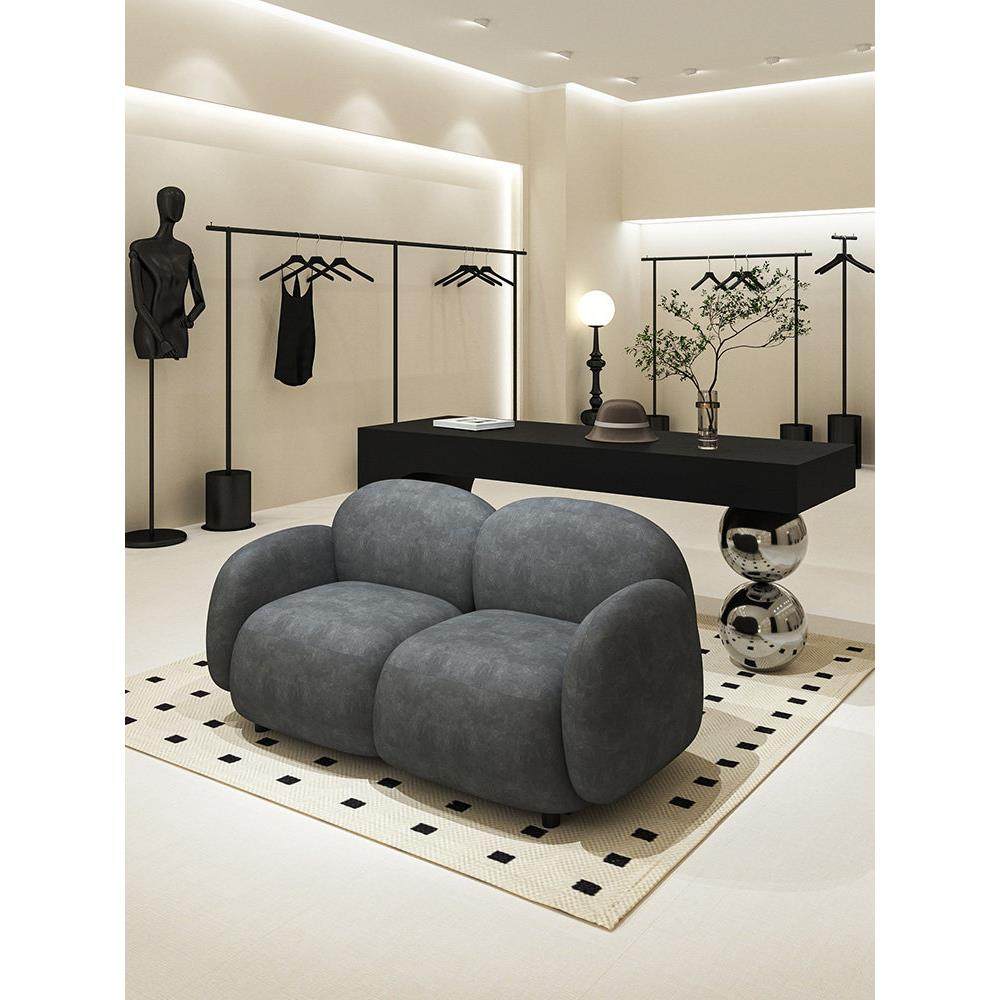 奶油风格双人小公寓出租卧室客厅小沙发女装店休息区沙发接待处,淘宝优惠券,粉丝福利购,淘宝优惠卷