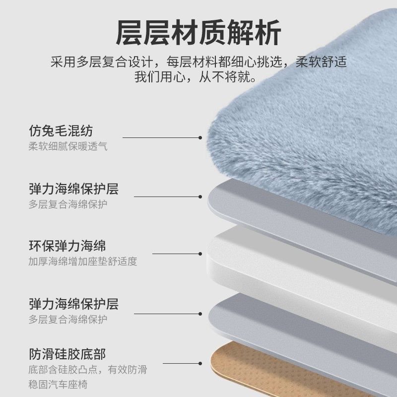 汽车坐垫冬季毛绒加厚保暖座椅垫羊毛兔毛单片车载三件座垫后排,淘宝优惠券,粉丝福利购,淘宝优惠卷