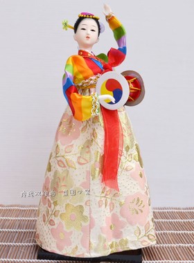 韩国人偶娃娃朝鲜族绢人韩国料理烤肉店家居装饰工艺品礼品