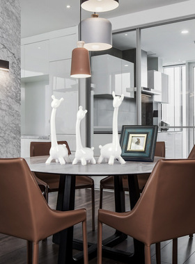 恒瓷美创意家居陶瓷田园装饰品工艺品家居饰品动物摆件摆设鹿