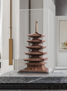 中式仿古建筑模型成品装饰酒店大堂售楼处会客厅玄关软装摆设