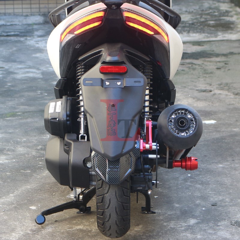 适用升仕1D 1M改装后挡泥板铝合金后沙板泥瓦盾碳纤纹挡水板 - 图2