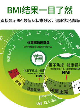 BMI体重指数立式桌面大转盘