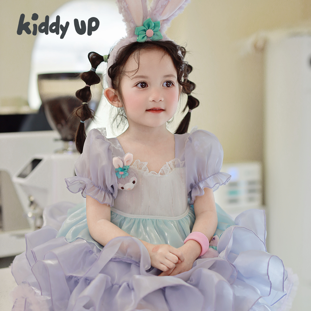 KIDDY UP芭蕾兔连衣裙蛋糕裙公主裙星黛露紫女童小公主裙子