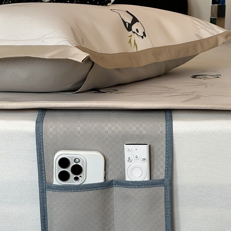 夏季凉感高端冰藤凉席三件套可爱熊猫数码印花可水洗折叠空调软席,淘宝优惠券,粉丝福利购,淘宝优惠卷