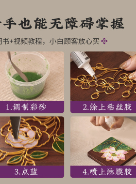 异丽景泰蓝diy掐丝珐琅画摆件