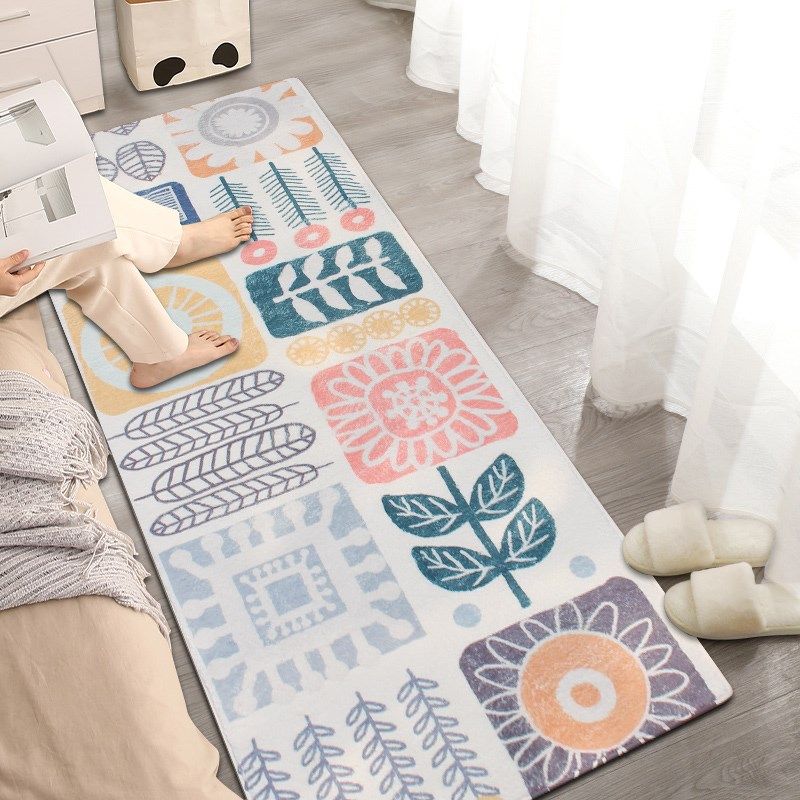 羊羔绒简约床边地毯卧室少女地垫房间毯子长条可爱卡通家用地垫,淘宝优惠券,粉丝福利购,淘宝优惠卷