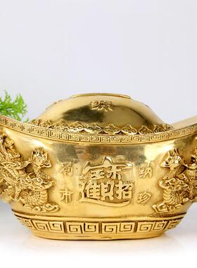 铜元宝摆件 铜五路财神元宝摆件 铜黄金万两元宝摆件 实心元宝