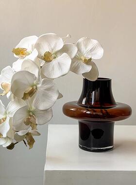 ins轻奢创意花瓶家居客厅样板房不规则玻璃花器酒店装饰品