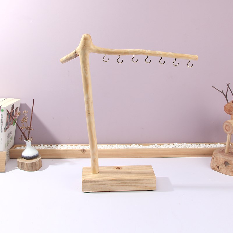 创意实木笔架原木树枝毛笔挂随型树枝挂毛笔收纳架书房笔搁摆件 - 图2