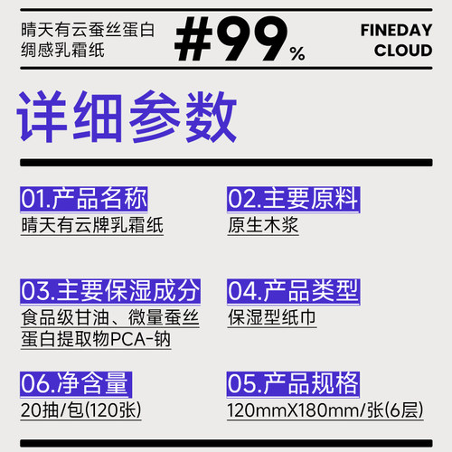 6层厚木浆便携装 孕婴可用亲肤云柔巾保湿乳霜纸方巾抽纸 20抽/包 - 图3