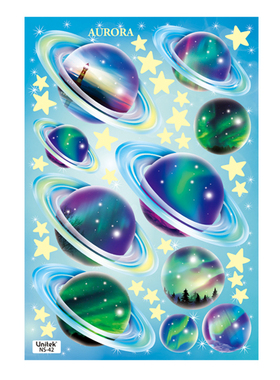 星星月亮夜光卧室荧光星空顶屋顶墙顶房顶天板饰自粘墙