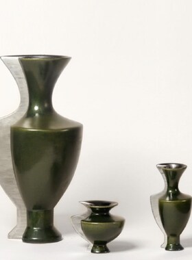 简约几何拼色陶瓷摆件样板间A酒店客厅书房别墅茶室软装饰摆放