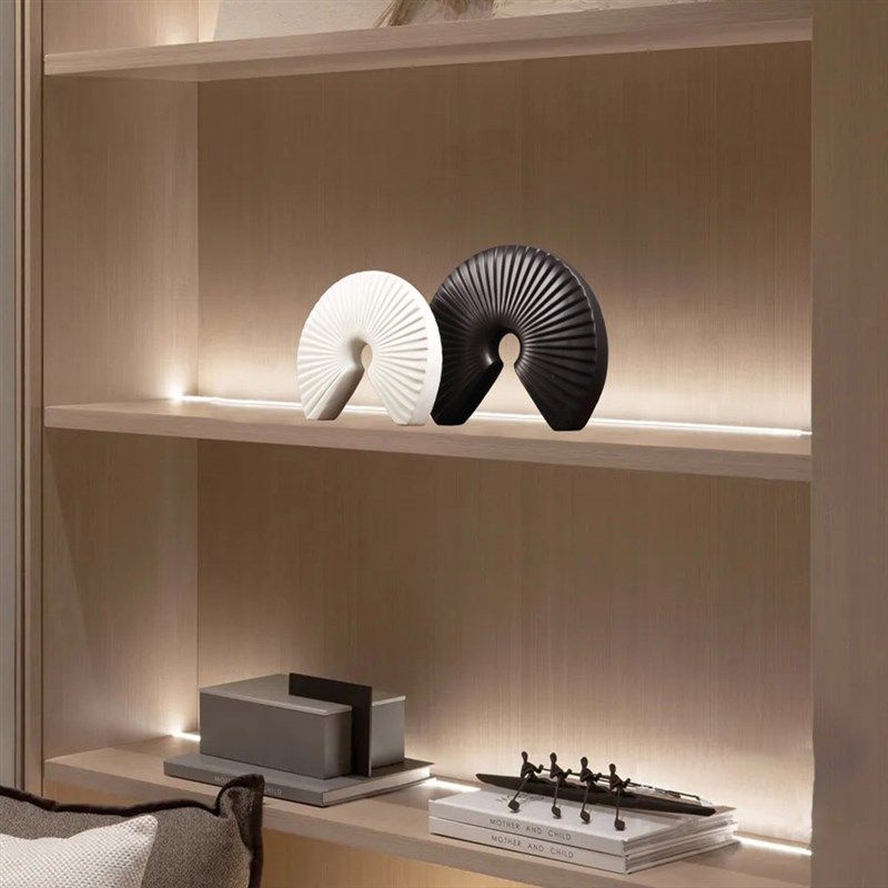 法式奶油风抽象扇形软装高级感小客厅玄关电视柜艺术装饰品,淘宝优惠券,粉丝福利购,淘宝优惠卷