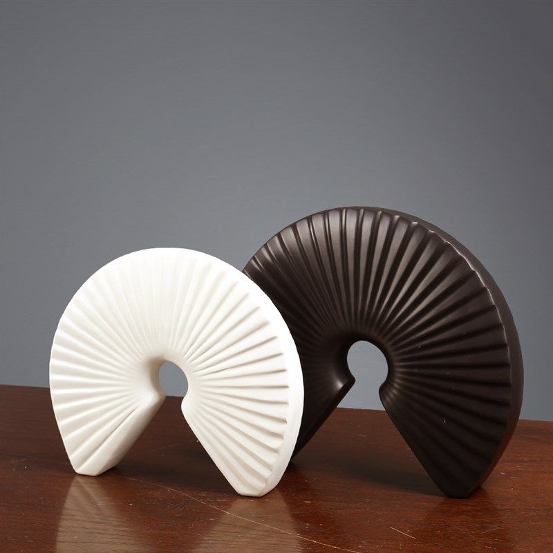 法式奶油风抽象扇形软装高级感小客厅玄关电视柜艺术装饰品,淘宝优惠券,粉丝福利购,淘宝优惠卷